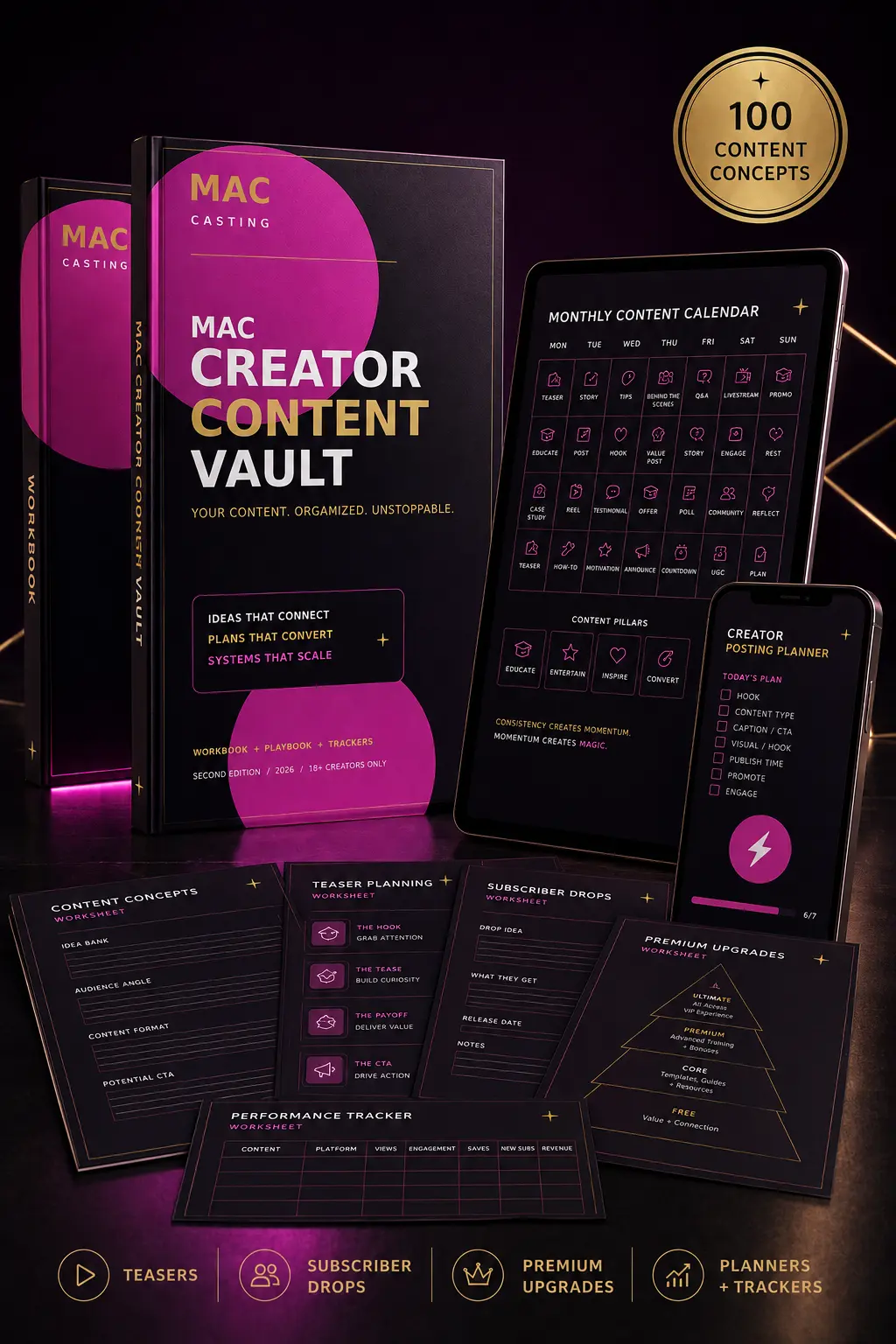 The Creator Content Vault digital product mockup